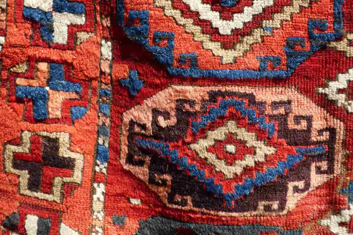  Santa Kilim; Cotton Wool Silk 3 Colors Red Purple Orange 