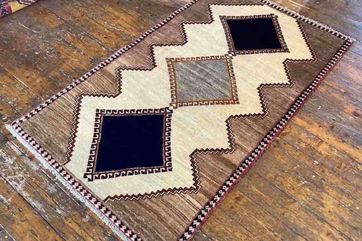  Large Gabbeh Rugs; Handwoven Wool Material 3 Patterns Geometric Motifs Birds 