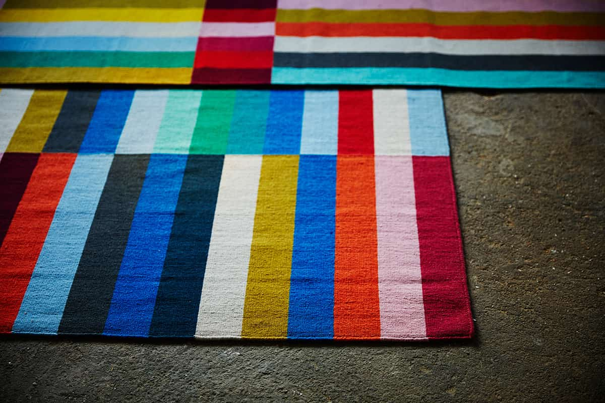  Striped Gabbeh Rug (Carpet) Simple Primitive Patterns Handmade Durable 