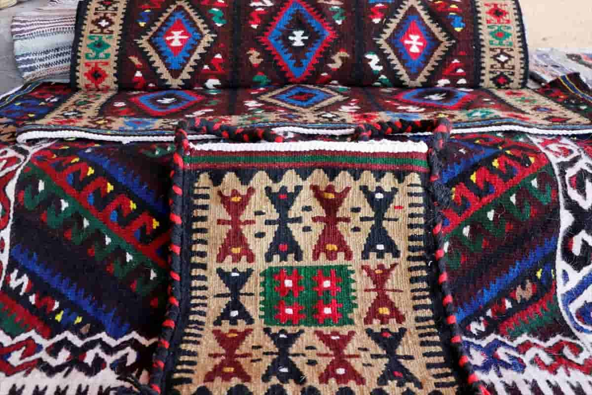  Bosnian Kilim; Classic Design 2 Patterns Floral Decorative Motifs Discoloration Resistant 